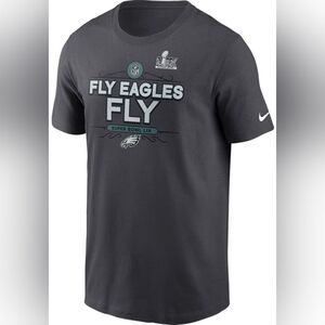 NFL Nike Men's Gray Fly Eagles Fly Super Bowl LIX T-Shirt In XXL